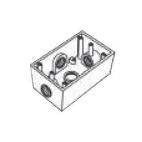 caja rectangular de 34 1905 mm  con 4 bocas a prueba de intemperie