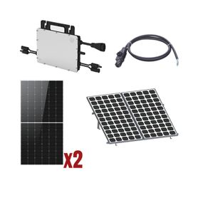 kit solar interconexion 1kw 220vca microinversores hoymiles montaje incluido