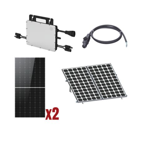 Kit Solar Interconexion / 1kw 220vca / Microinversores Hoymiles / Montaje Incluido Kit Solar Interconexion / 1kw 220vca / Microinversores Hoymiles / Montaje Incluido
