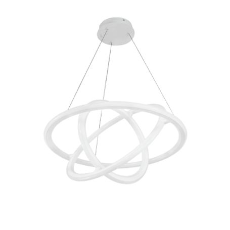 lámpara de techo led 150w  flujo luminoso 12 000 lm  longitud de cable ajustable  acabado blanco  ip20  luz blanca 6500k  neutr