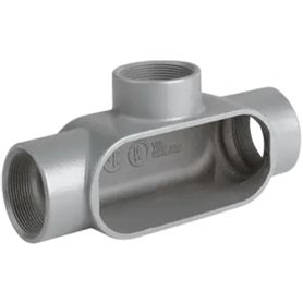 caja condulet tipo t de 114  aluminio libre de cobre nema 3  color gris