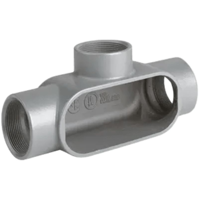Caja Condulet Tipo T De 11/4 / Aluminio Libre De Cobre/ Nema 3 / Color Gris.