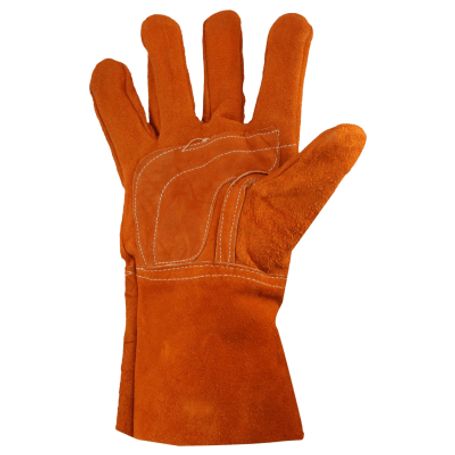 Guantes De Carnaza Largo/ Refuerzo En Palma / Resistente A Abrasión Y Temperaturas Moderadas.