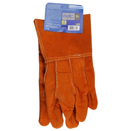 Guantes De Carnaza Largo/ Refuerzo En Palma / Resistente A Abrasión Y Temperaturas Moderadas.