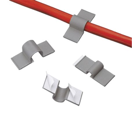 clip adhesivo 127 mm gris claro