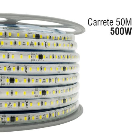 Manguera Led Para Uso Interior O Exterior / 50 M/ 127 V Ca / T.c.c. 6500 K / Color Blanco.