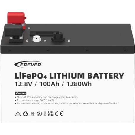 Bateria De Litio Lifepo4 12.8vcc 100ah 1.28kwh Pantalla Lcd Para Monitoreo Local Carcasa Metálica
