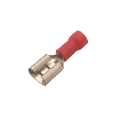 Terminal Tipo Hembra Aislada 0.250 / 22  16 Awg / Rojo / Para Baterias Con Teminal F1 / Paquete De 25 Piezas.