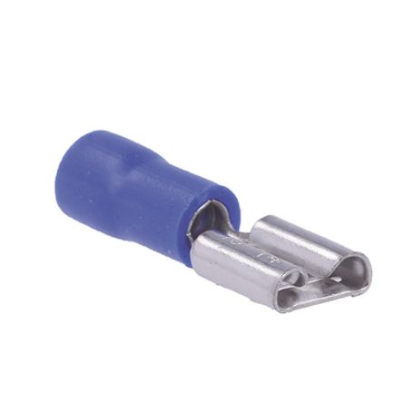 terminal tipo hembra aislada 0250  16  14 awg  azúl  para baterias con terminal f1  paquete de 25 piezas218730