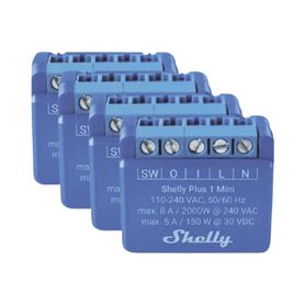 kit 4 piezas mini interruptor inteligente con wifi contacto seco 1 canal 8a compatible con asistentes de voz alexa y googlehome