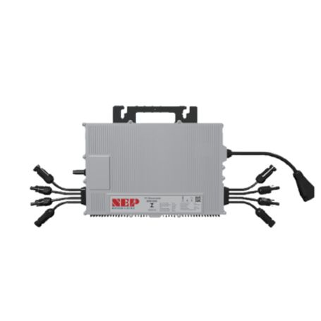 Microinversor 2.25 Kw 220 Vca Para Interconexión A Red Eléctrica Con Wifi Ip67 Conexión Para Cable Troncal Para 4 Módulos De Has
