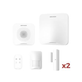 ax home kit de alarma ax home  incluye 1 hub con bateria de respaldo  1 llavero  1 pir  2 contactos magnéticos  1 sirena  wifi 