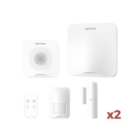 ax home kit de alarma ax home  incluye 1 hub con bateria de respaldo  1 llavero  1 pir  2 contactos magnéticos  1 sirena  wifi 