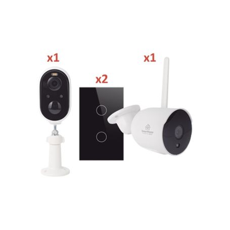 wifi kit 2 camaras wifi y 2 apagadores inteligentes wifi
