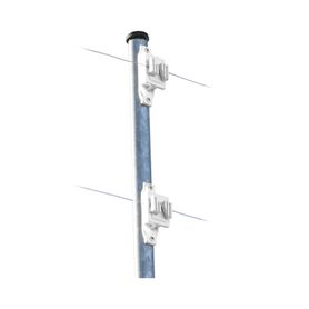 aislador de paso blanco reforzado para cercos eléctricos resistente al clima extremoso159390