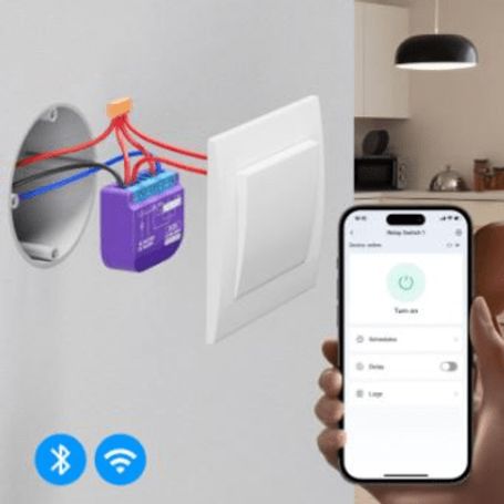 Switch Relevador Inteligente Conectividad Inalambrica Wifi Y Ble / Salida Contacto Seco / Compatible Con Asistentes De Voz / Dim