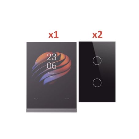 (wifi) Kit 3 Apagadores Inteligentes Zigbee Y 1 Pantalla De Control Touch Táctil 
