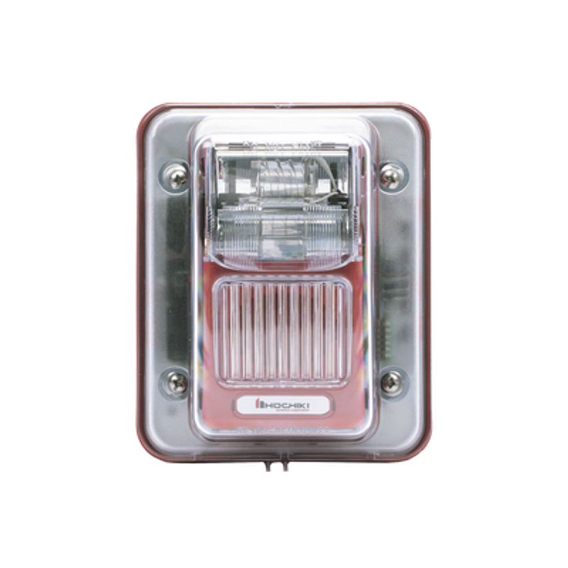Sirena Estrobo Para Intemperie Montaje En Muro Color Rojo (050005860)