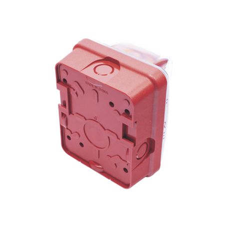 Sirena Estrobo Para Intemperie Montaje En Muro Color Rojo (050005860)