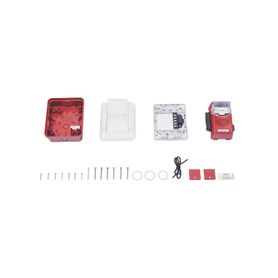 sirena estrobo para intemperie montaje en muro color rojo 05000586066339