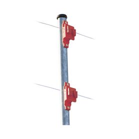 aislador de paso color rojo reforzado para cercos eléctricos resistente al clima extremoso183875