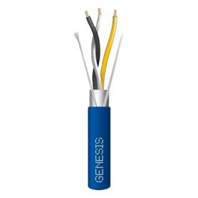 bobina de 305 metros de cable blindado  3 x 22 awg  uso interior  azul  tipo cmpcl3p fplp ft6  ul de comunicación de datos 