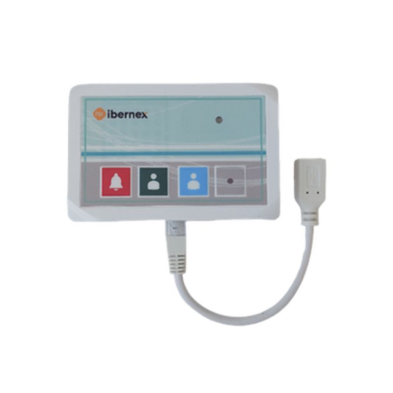 Terminal De Cama Inalámbrico / Botón De Alarma Presencia Y Médico / Ip54 / Material Abs Antibacteriano / Rf 433mhz / 400 Metros 