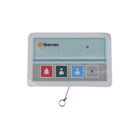 terminal de cama inalámbrico  botón de alarma presencia y médico  ip54  material abs antibacteriano  rf 433mhz  400 metros dist