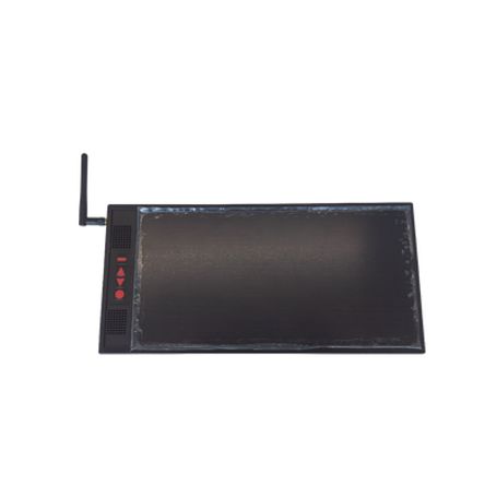 panel informativo led alfanumérico  2x6 digitos  rf 43392 mhz ±75k  1w  sensibilidad 106 db  montaje en pared  alimentación 110