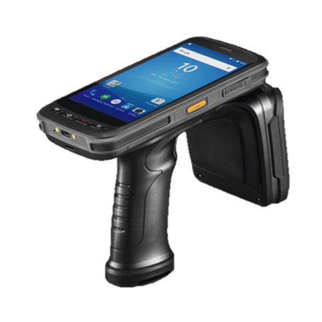 lector rfid portatil con lectura de larga distancia ip65 uhf contiene base de carga