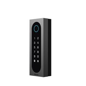 control de acceso slim akuvox a08s  aluminio y vidrio templado  ip65  ik09  capacidad para 20000 tarjetas  métodos de acceso mu