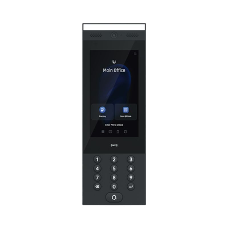 Unifi Intercom Para Interior/exterior Ip65 Lector Nfc Y Qr / Pantalla Táctil 7 Cámara Bocina Y Micrófono Sensor De Movimiento Fu