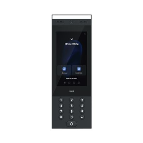 unifi intercom para interiorexterior ip65 lector nfc y qr  pantalla táctil 7 cámara bocina y micrófono sensor de movimiento fun