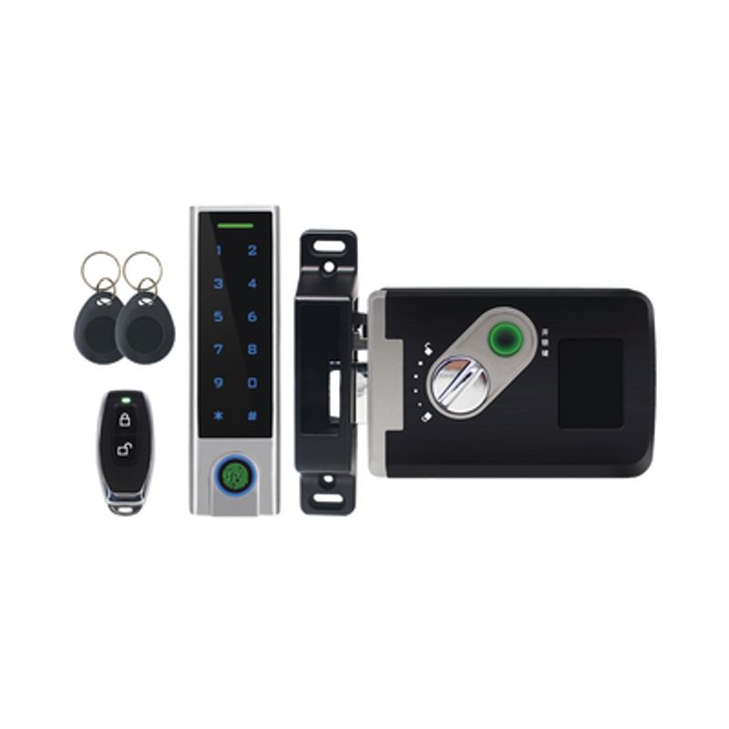 Kit De Cerradura Inteligente / Incluye Teclado Y Control Remoto / Soporta Huella Tarjeta Y Contrasena / Teclado Metálico Ip65