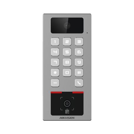teclado con lector fisico de qrs para exterior antivandálico ip65  ik09 con función de videoportero multiapartamento   huella t