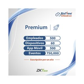 licencia premium biotime cloud 20   500 usuarios  60 dispositivos licencia anual