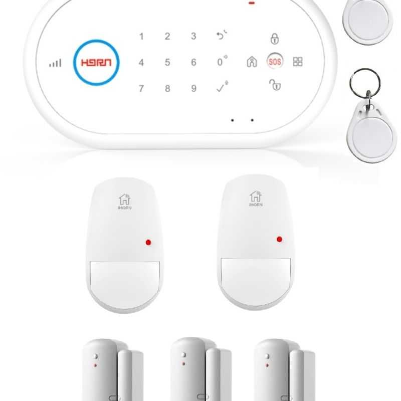 Ihorn Nd1 123 Paquete De Alarma Que Incluye Un Panel De Alarma Nd1 Con Comunicación 2g. 32 Zonas Inalámbricas. Dos Sensores De M
