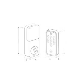 cerradura digital yed 210  acceso por código y llave  autobloqueo automático  instalación fácil  20 códigos  protección ipx5  f