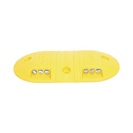 Boya D / Plastico Duradero / Amarilla / 4 Orificios / Leds Reflejantes / 20 Toneladas.