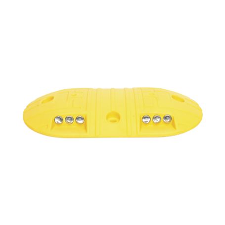 Boya D / Plastico Duradero / Amarilla / 4 Orificios / Leds Reflejantes / 20 Toneladas.