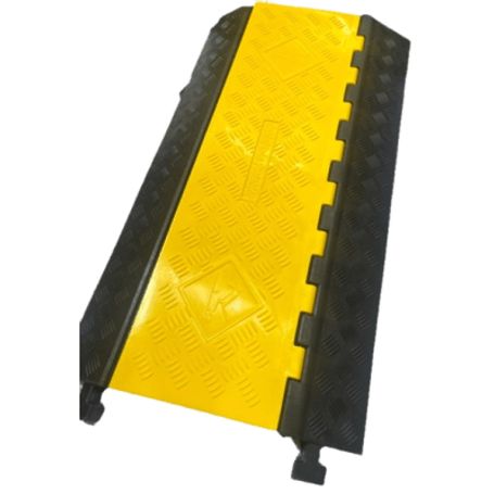 Protector De Cable De 5 Canales / Base De Goma Y Tapa De Plástico / Capacidad 4.6 Toneladas / Canal 38x35mm / Longitud 90 Cm / A