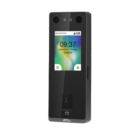 terminal de control de acceso multibiométrico con intercomunicador de video  tecnologia de autenticación facial de luz visible 
