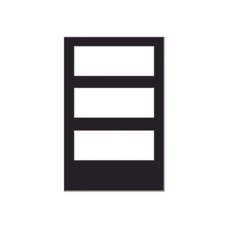 Puerta Para Gabinete De 3 Niveles / Para Paneles Notifier / Color Negro