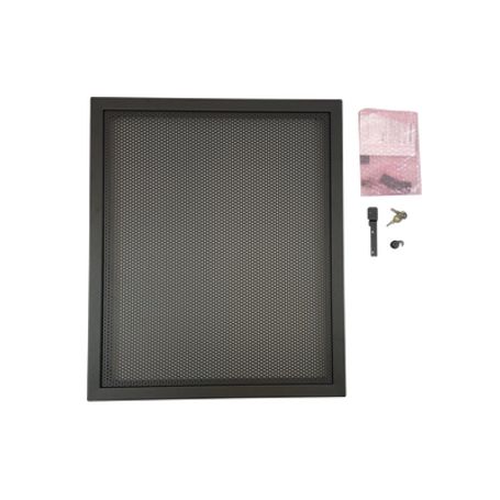 puerta para gabinete de 2 niveles eqbbb4  ventilada  para paneles serie eq de notifier  color negro