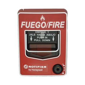 estación manual de emergencia inalámbrica  protocolo flashscan® de notifier  incluye baterias  texto en espanol