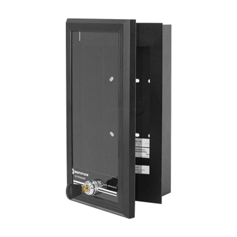 Caja De Montaje Para Anunciadores Serie Acs De Notifier / Puerta De Vidrio Y Cerradura Con Llave