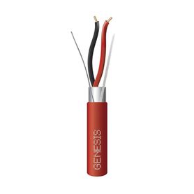 bobina de 305 metros de alambre  2 x 14 awg  blindado  tipo fplr  color rojo  para aplicaciones en sistemas de detección de inc