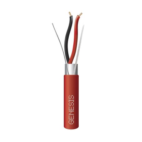 bobina de 305 metros de alambre  2 x 14 awg  blindado  tipo fplr  color rojo  para aplicaciones en sistemas de detección de inc