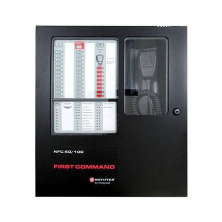 centro de comando de emergencia para voceo y evacuación  50 w a 25 v  para paneles direccionables de detección de incendio seri