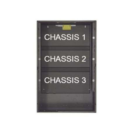 gabinete de 3 nivels  serie eq de notifier  color negro